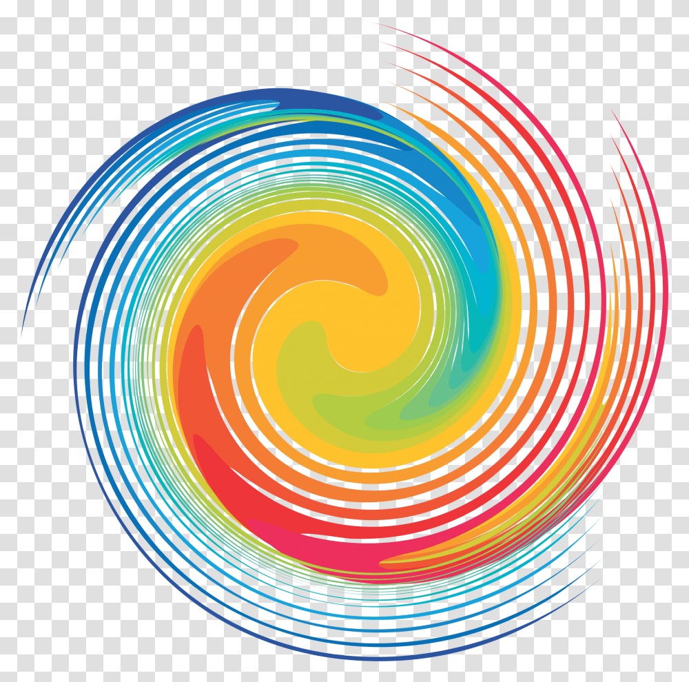 Rq Rainbow Spiral Picture, Coil, Pattern, Ornament, Fractal Transparent Png