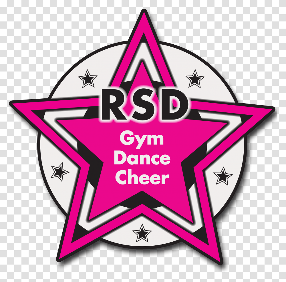 Rsd Dance Cheer & Gymnastics Cheer And Gymnastics Logo Rsd Dance, Symbol, Star Symbol, Dynamite, Bomb Transparent Png