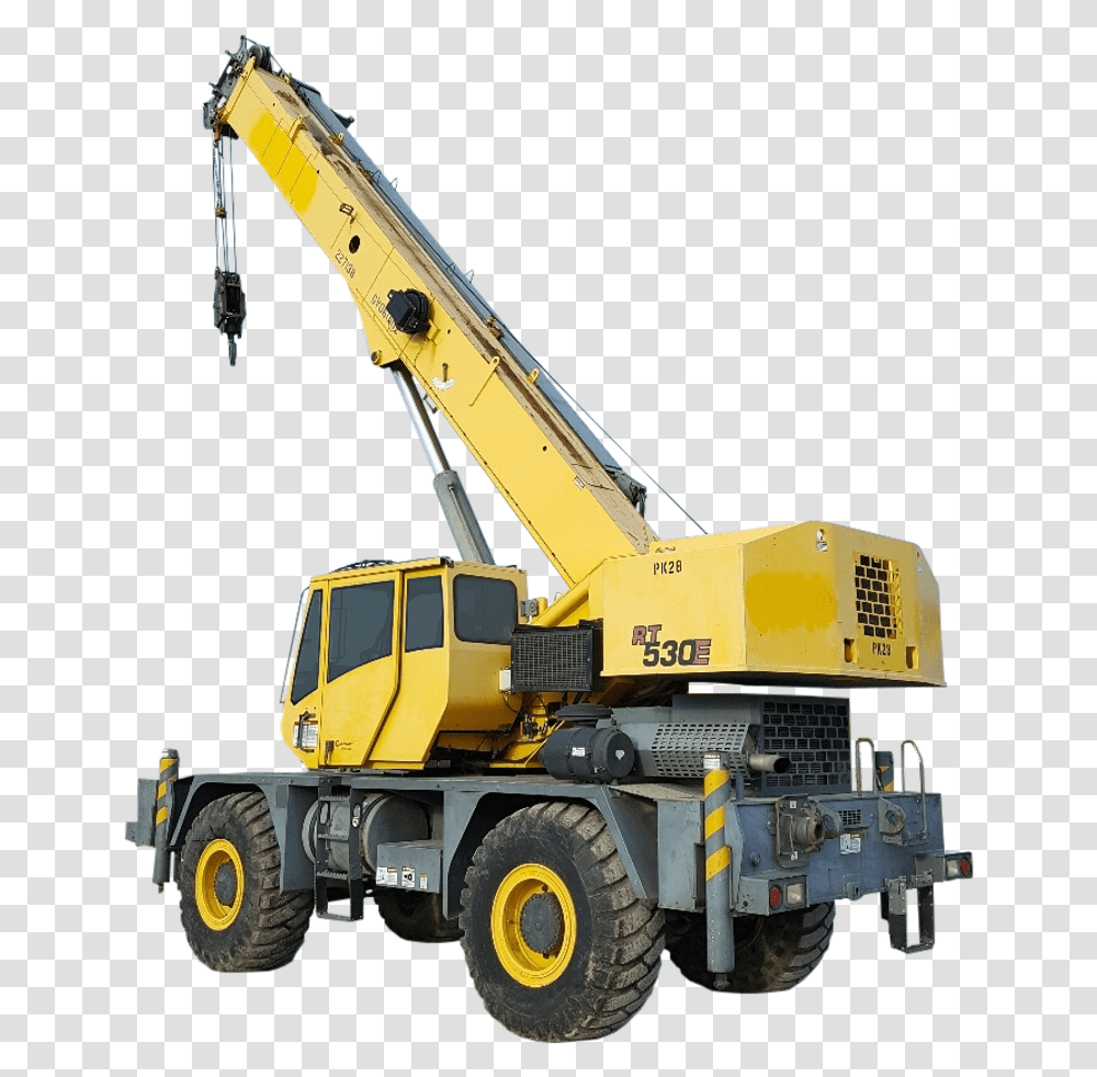 Rt 530 E Grove, Construction Crane, Bulldozer, Tractor, Vehicle Transparent Png