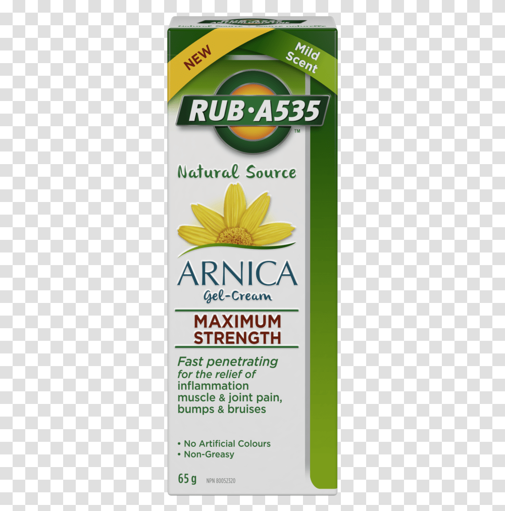 Rub A535 Arnica Gel Cream Rub, Plant, Label, Flower Transparent Png