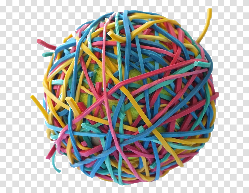 Rubber Band Invented, Birthday Cake, Dessert, Food, Yarn Transparent Png