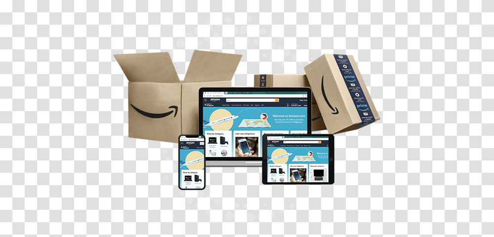 Rubber Boom Media Amazon Marketing Agency & Consultants Cardboard Box, Electronics, Computer, Mobile Phone, Cell Phone Transparent Png