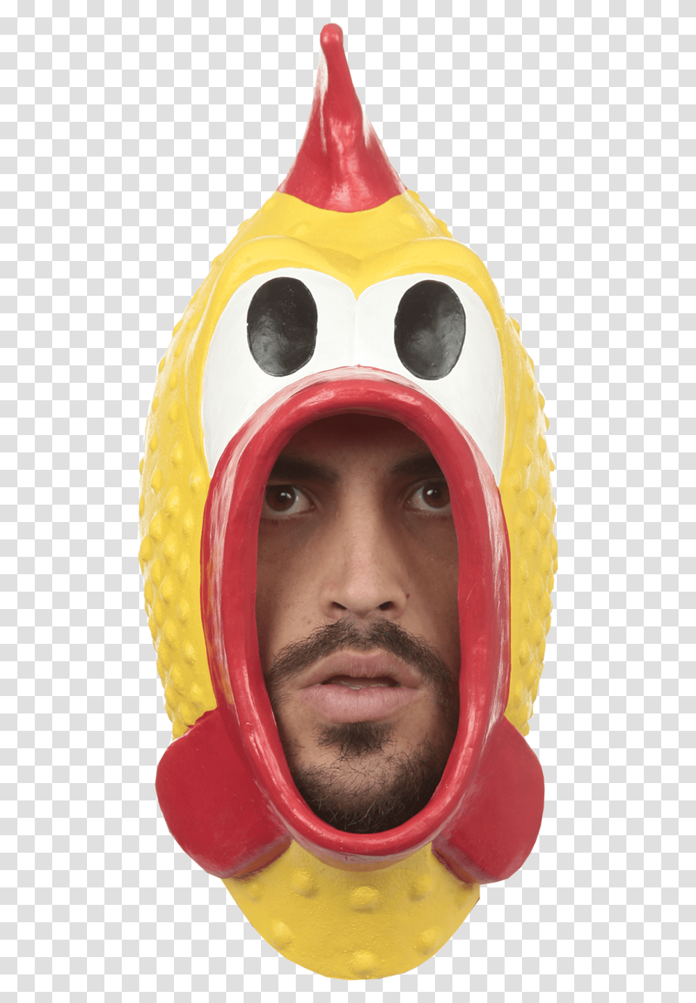 Rubber Chicken Rubber Chicken Mask, Face, Person, Food, Sweets Transparent Png