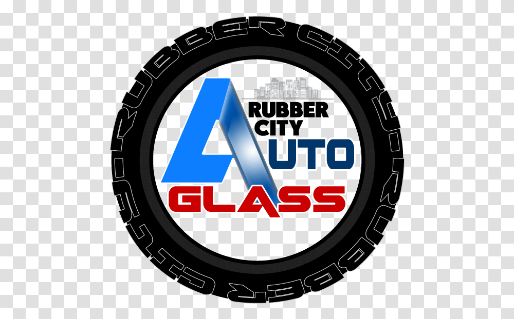 Rubber City Auto Glass Circle, Logo, Emblem Transparent Png