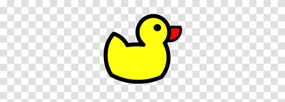 Rubber Duck Clipart Black And White, Silhouette, Bird, Animal, Pac Man Transparent Png