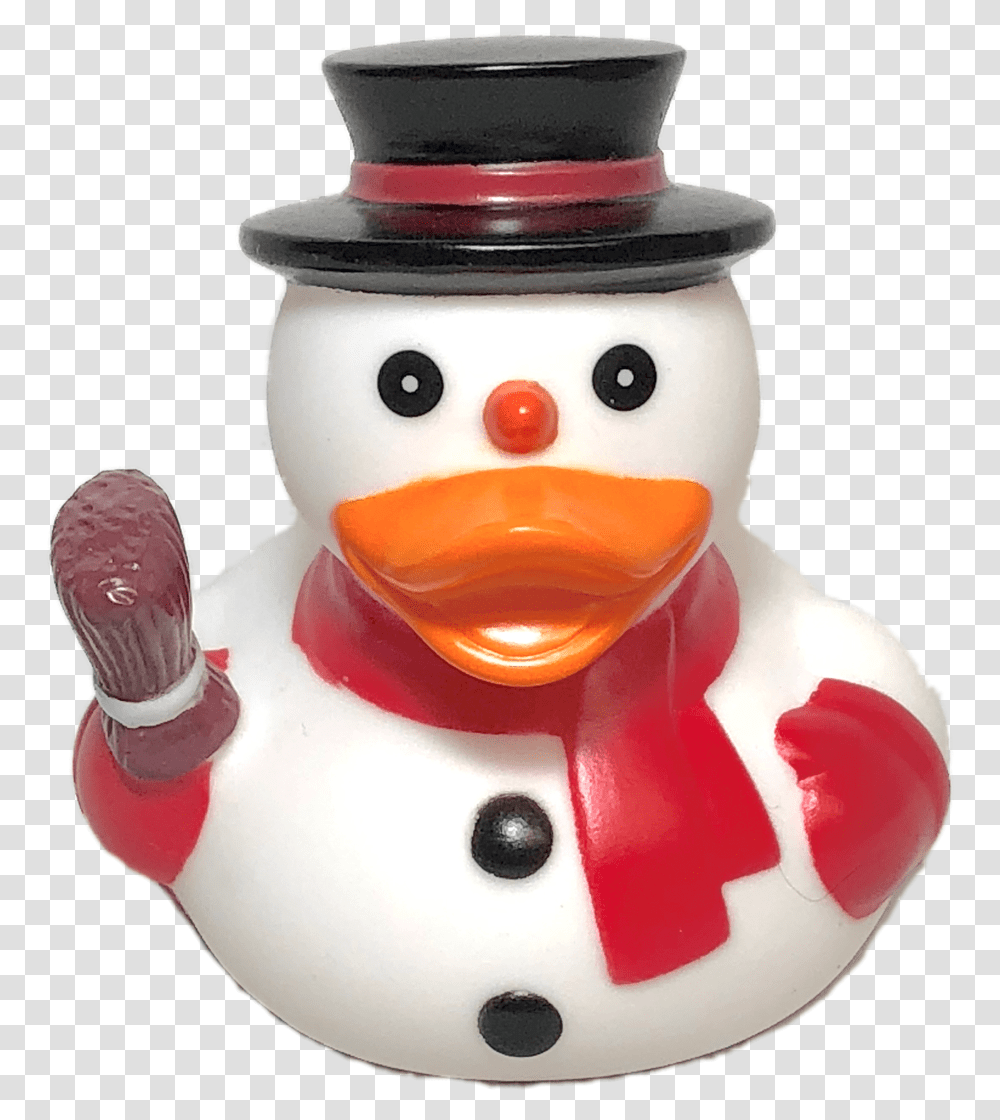 Rubber Duck Frosty Ducks, Nature, Outdoors, Snowman, Winter Transparent Png