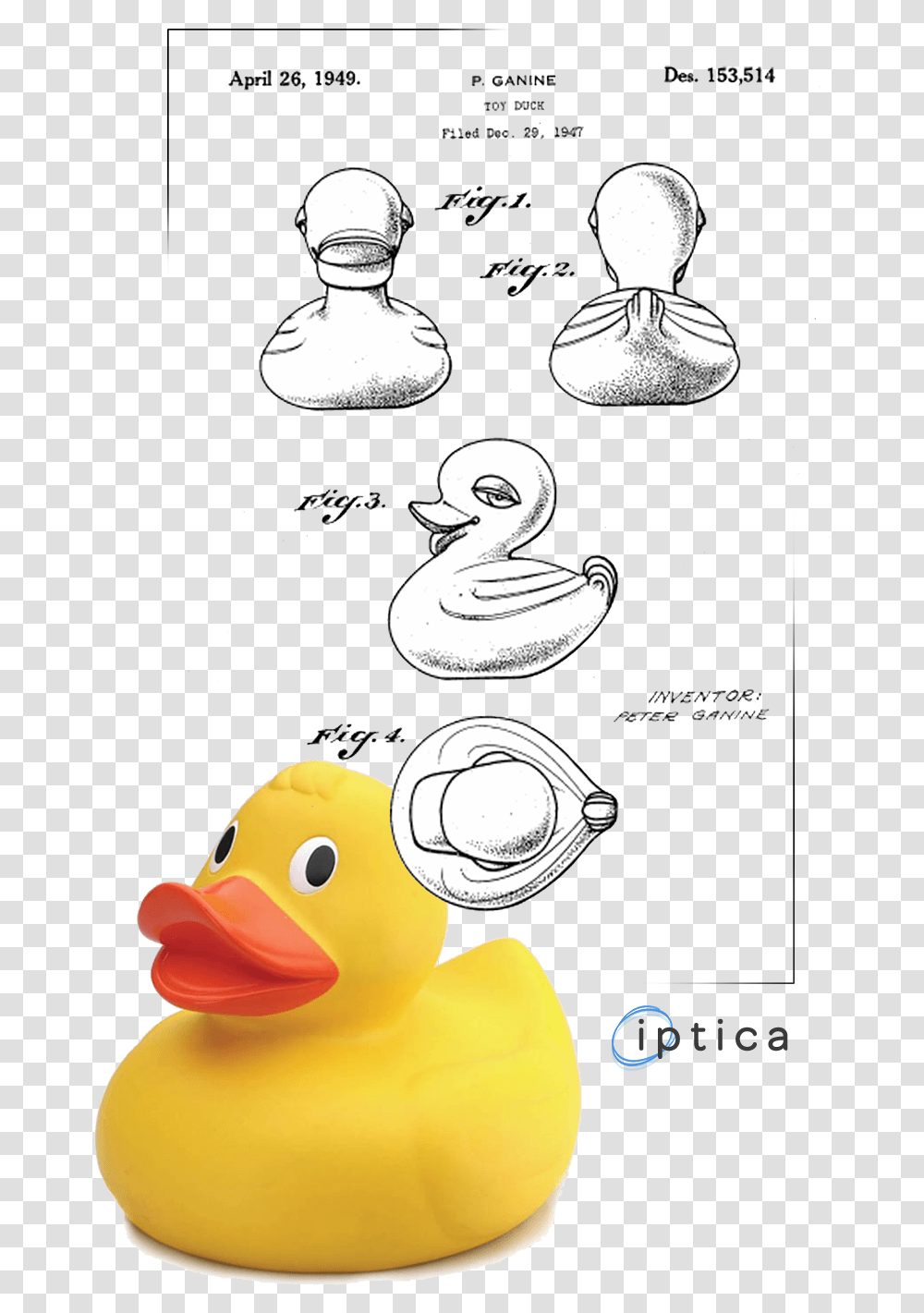 Rubber Duck Patent Print, Animal, Bird, Lamp, Toy Transparent Png