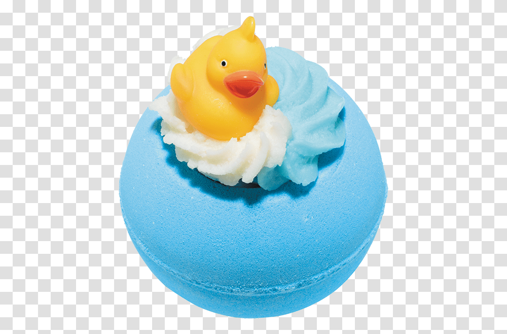 Rubber Duck With Bath Bombs, Cream, Dessert, Food, Creme Transparent Png