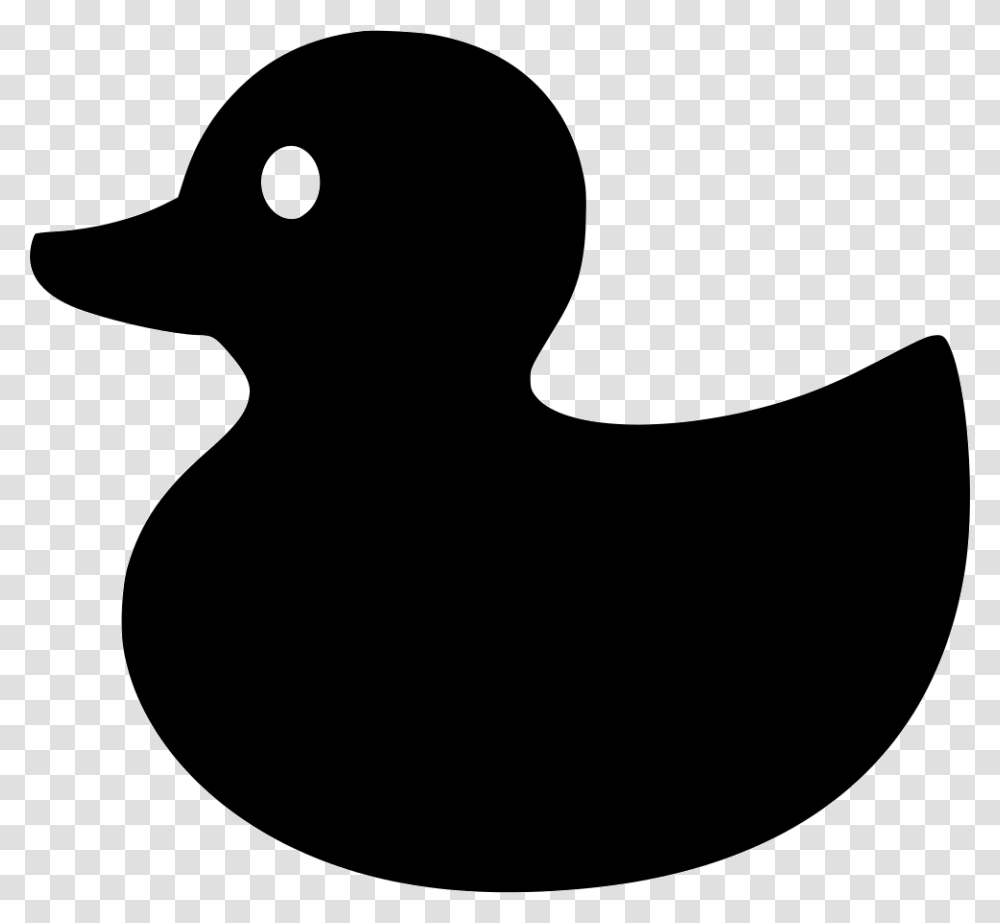 Rubber Ducky Icon Free Download, Silhouette, Bird, Animal, Stencil Transparent Png