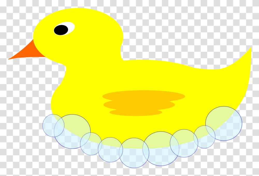Rubber Ducky In Bubbles Clip Arts, Bird, Animal, Beak, Waterfowl Transparent Png