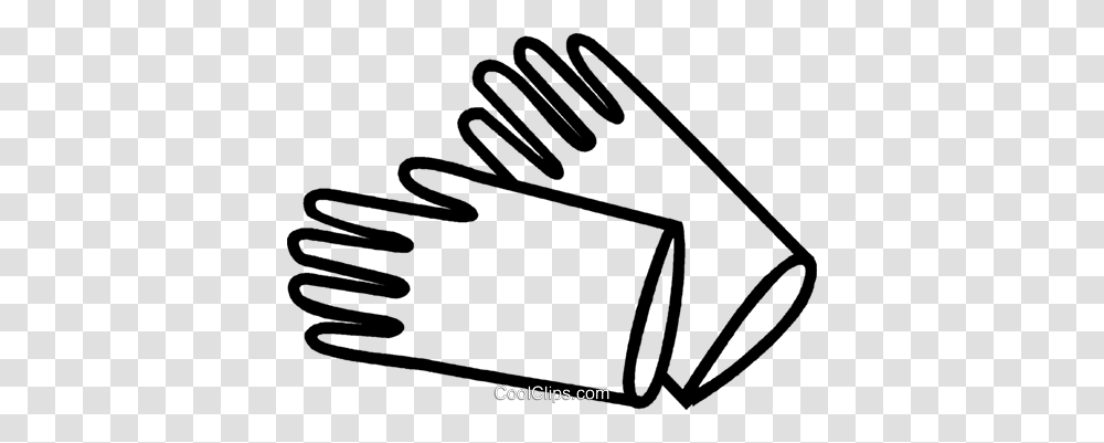 Rubber Gloves Royalty Free Vector Clip Art Illustration, Fork, Cutlery, Weapon Transparent Png