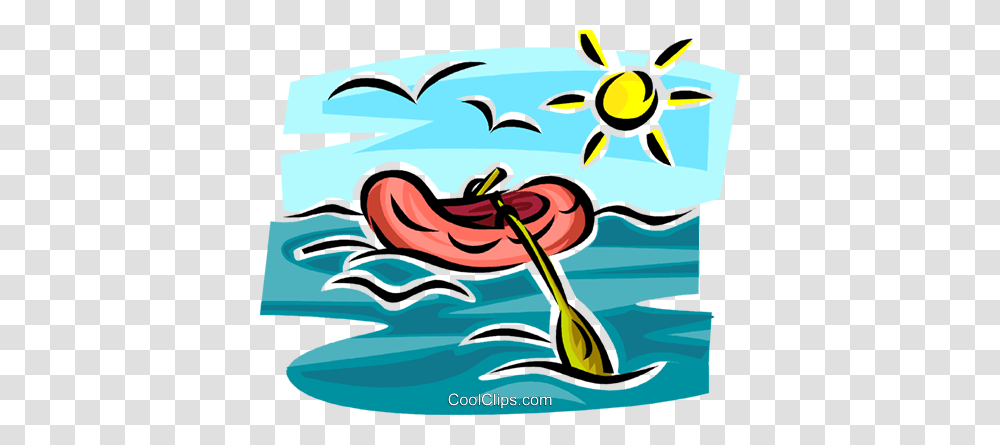 Rubber Raft Royalty Free Vector Clip Art Illustration, Water, Sea, Outdoors, Nature Transparent Png