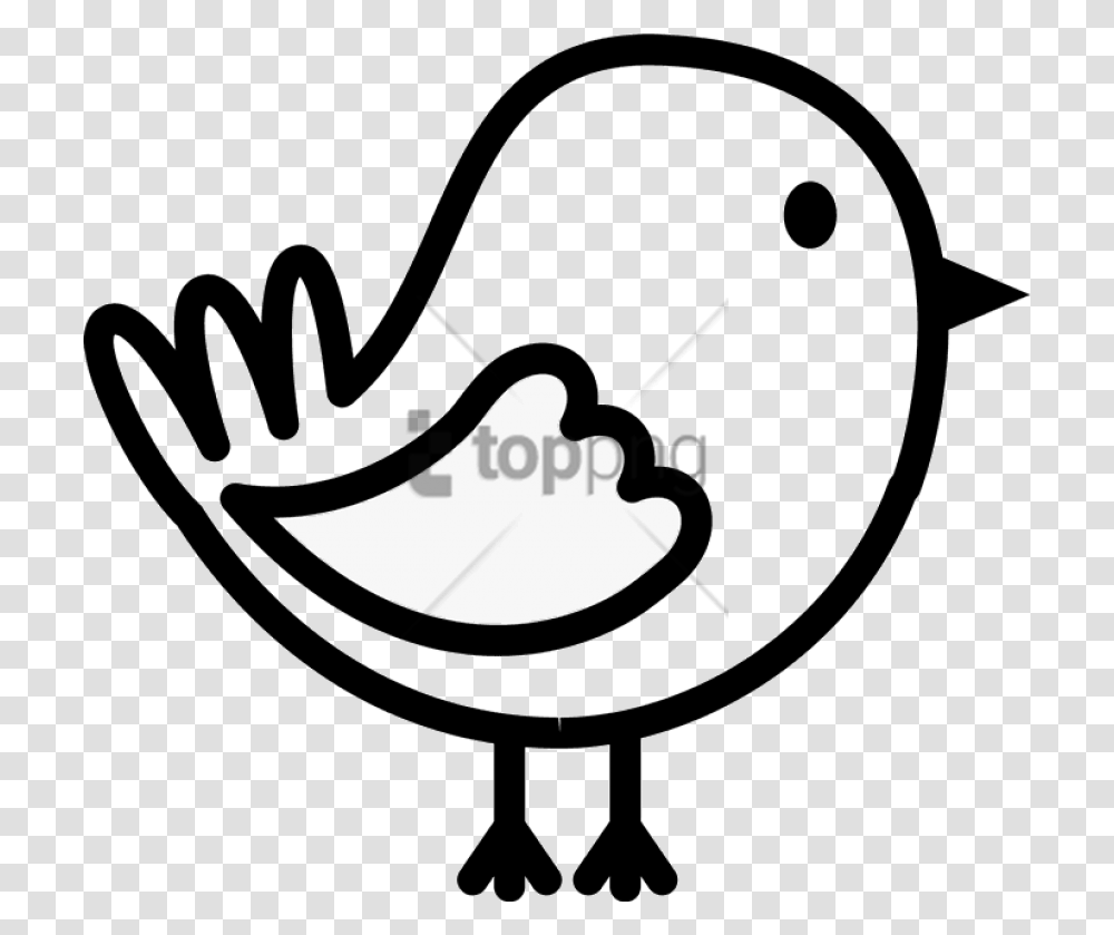 Rubber Stamp Stick Figure Outline Image Of Bird, Stencil, Animal, Turkey Bird, Poultry Transparent Png