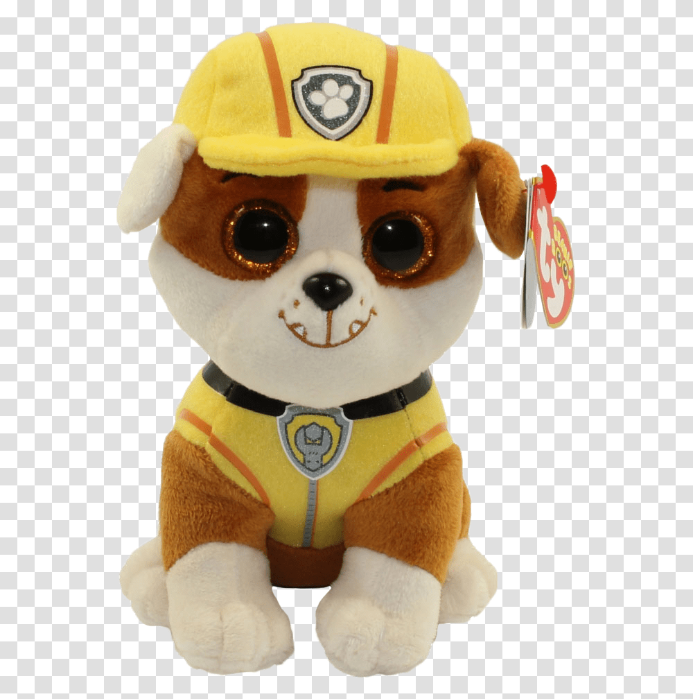 Rubble 6 Beanie Boos Plush Rubble Paw Patrol Ty, Toy, Figurine, Doll, Mascot Transparent Png