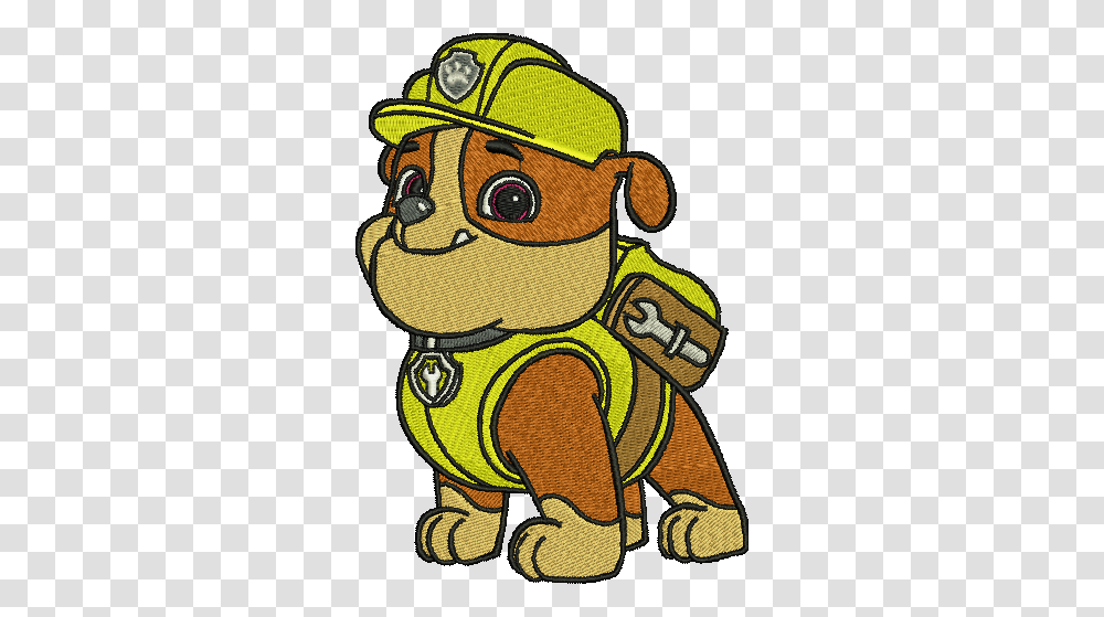Rubble Paw Patrol Embroidery Designs Cartoon Character Instant, Mascot, Applique Transparent Png