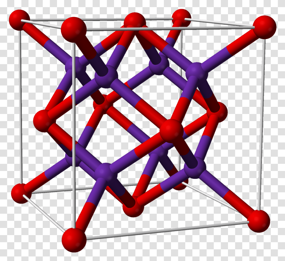 Rubidium Oxide Unit Cell 3d Balls B Rubidium Oxide Crystal Structure, Bow, Network, Triangle Transparent Png
