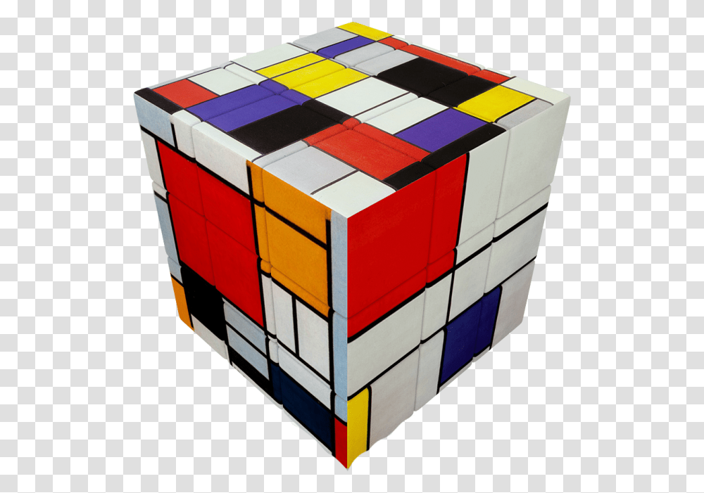 Rubik's Cube Costume V Cube 3 Flat V Cube Mondrian, Rubix Cube, Box, Table Transparent Png
