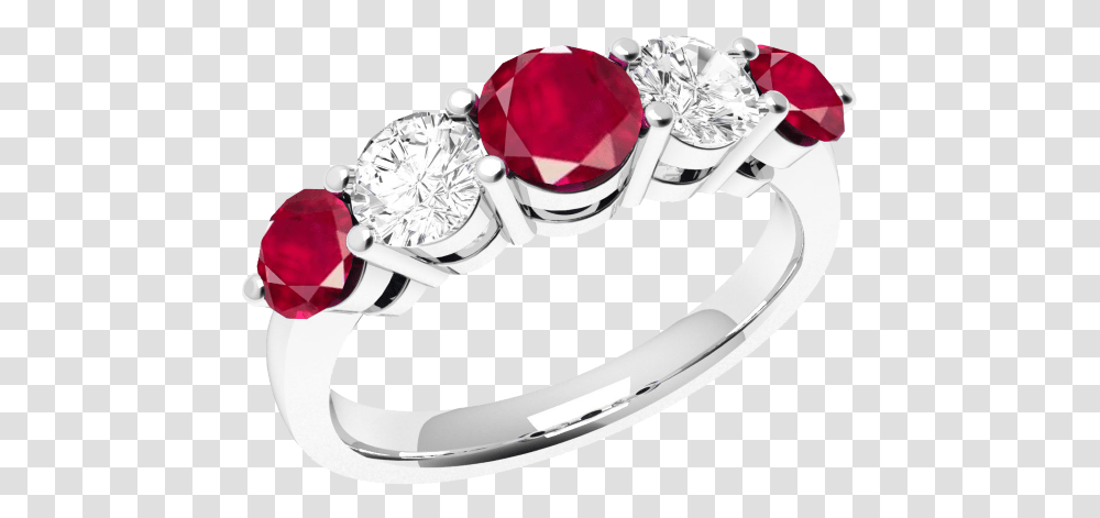 Ruby And Diamond Ring For Women In 18ct White Gold Engagement Ring, Accessories, Accessory, Jewelry, Silver Transparent Png