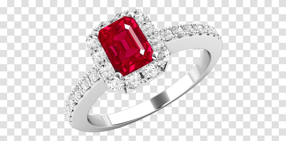 Ruby And Diamond Ring For Women In 18ct White Gold Gemstone Ring, Accessories, Accessory, Jewelry, Silver Transparent Png