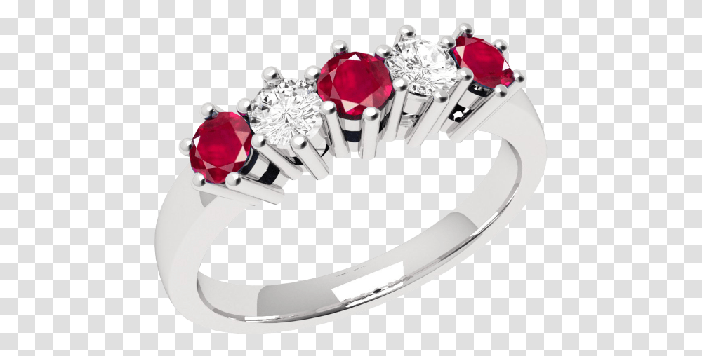 Ruby And Diamond Ring For Women In 9ct White Gold With 3 Sapphire Ring Diamond, Jewelry, Accessories, Accessory, Birthday Cake Transparent Png