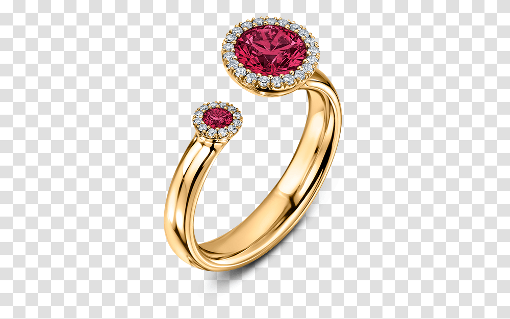 Ruby Engagement Rings Satellite Diamond Ring, Accessories, Accessory, Jewelry, Gold Transparent Png