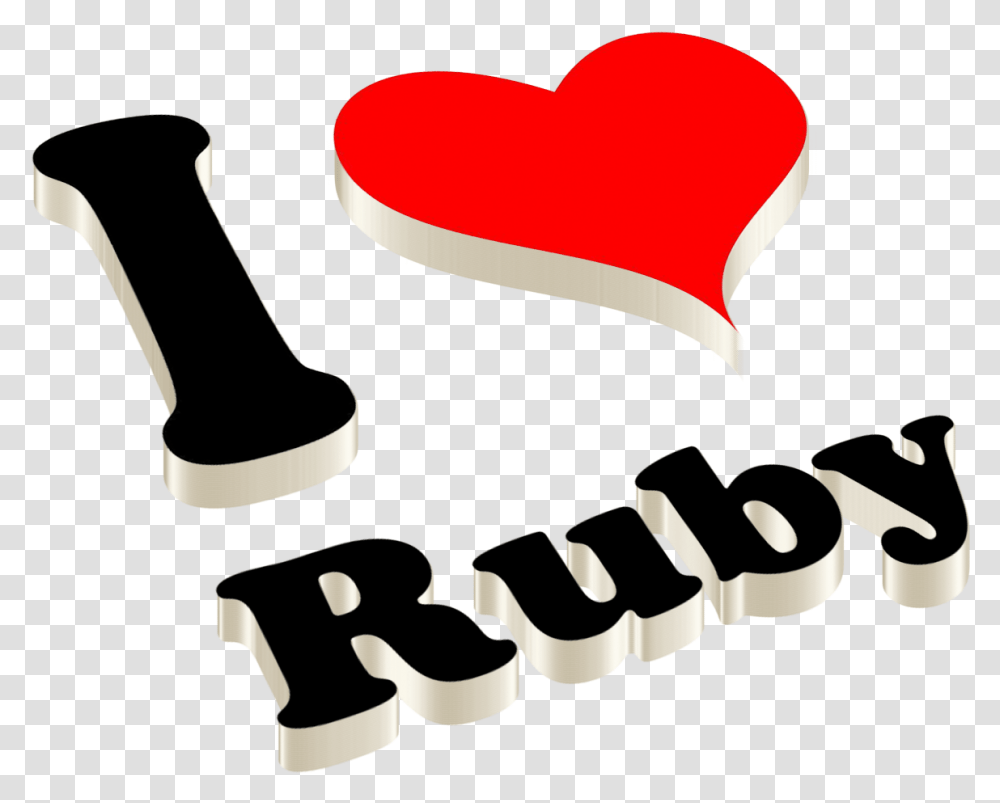 Ruby Heart Name Heart, Hand, Stencil Transparent Png