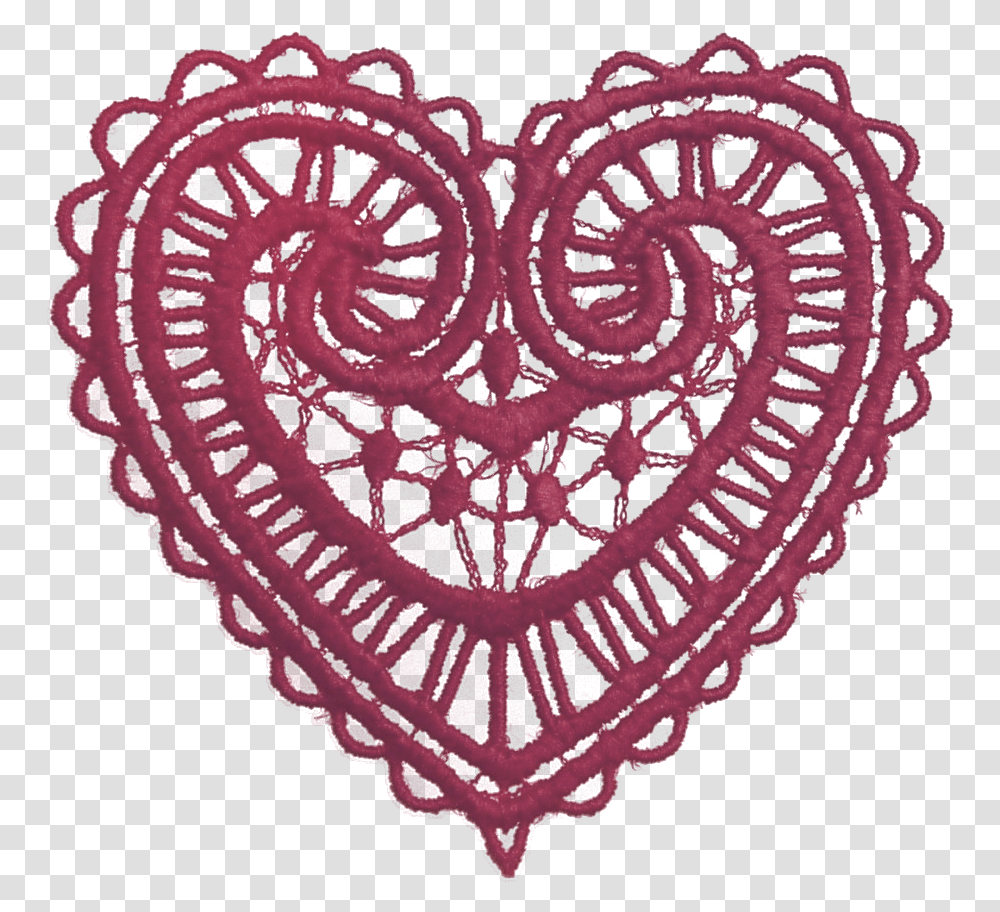 Ruby Heart, Pattern, Rug, Embroidery Transparent Png