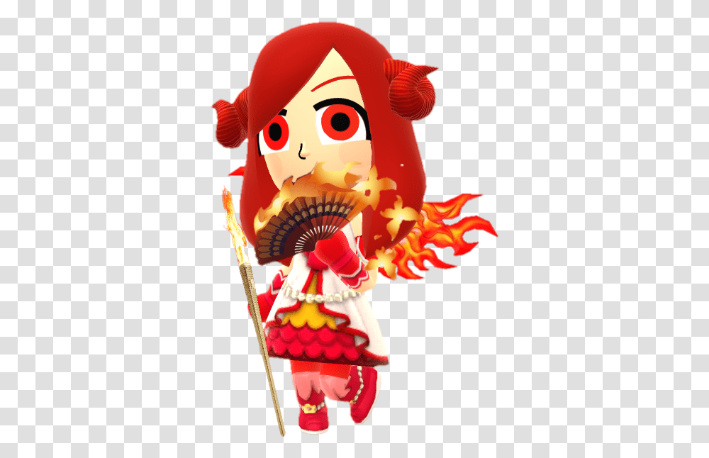 Ruby Miitomo Mii Red Fire Characters Cartoon, Costume, Toy, Face Transparent Png