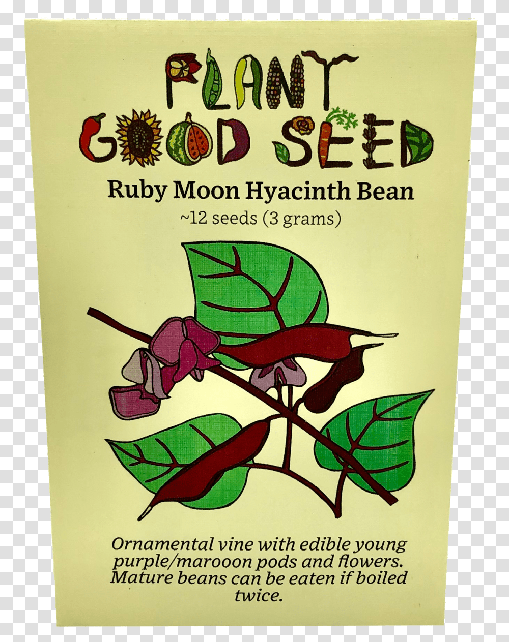 Ruby Moon Hyacinth Bean Seed, Poster, Advertisement, Plant, Flyer Transparent Png