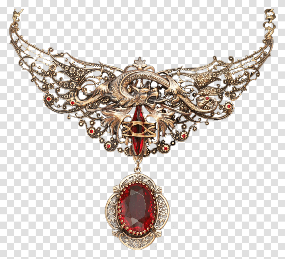 Ruby Red Dragon Necklace, Jewelry, Accessories, Accessory, Pendant Transparent Png