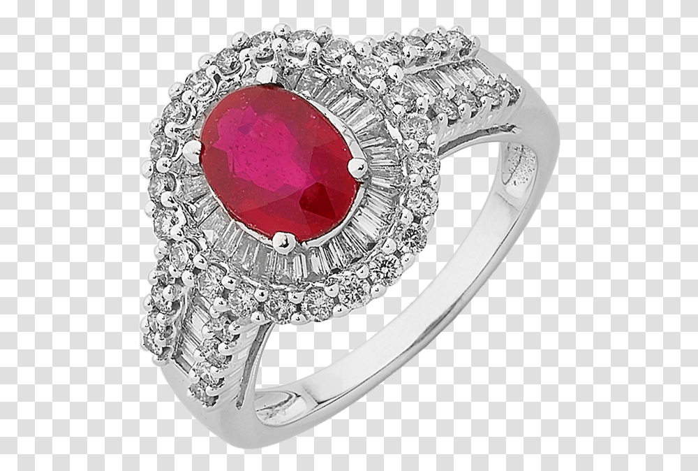 Ruby Ring White Gold Ruby & Diamond Ring 762479 Ring, Accessories, Accessory, Jewelry, Gemstone Transparent Png