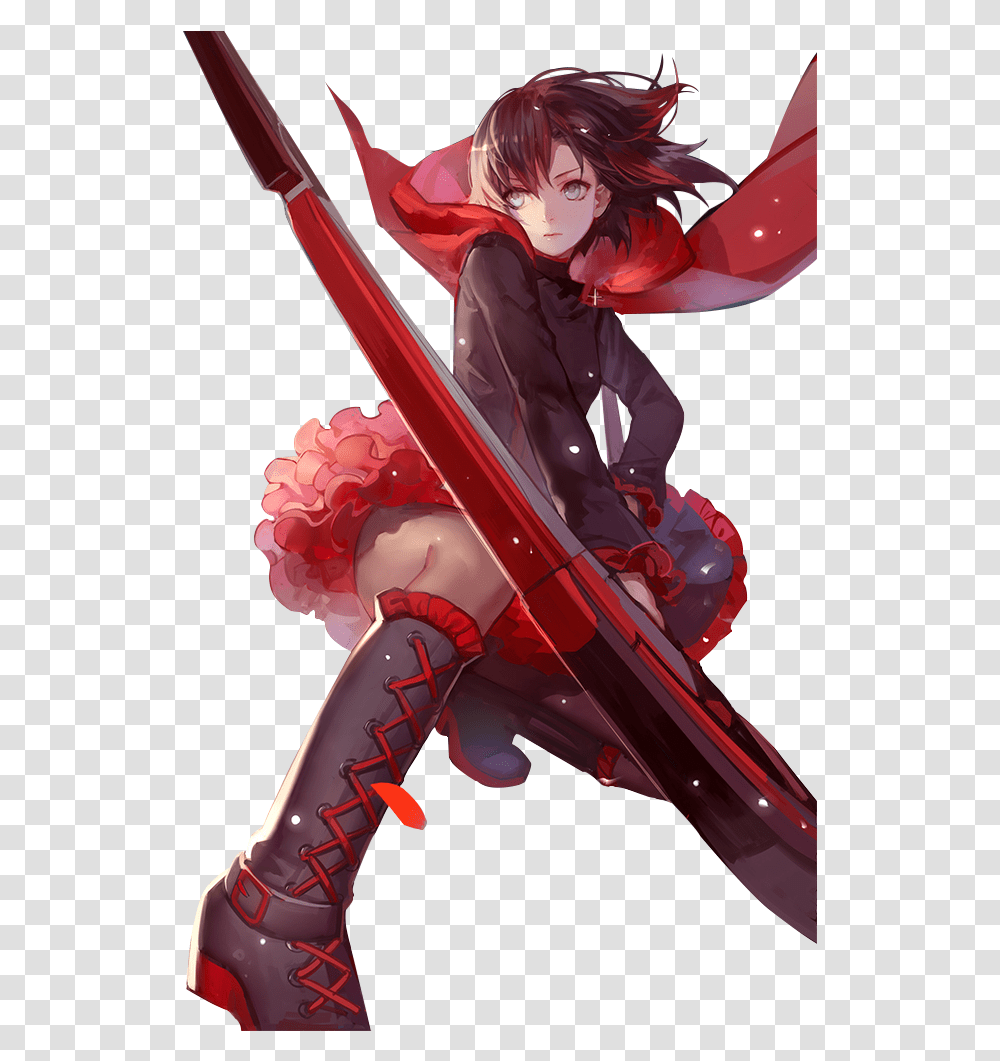 Ruby Rose Anime Rwby Download Ruby Rose Rwby, Person Transparent Png