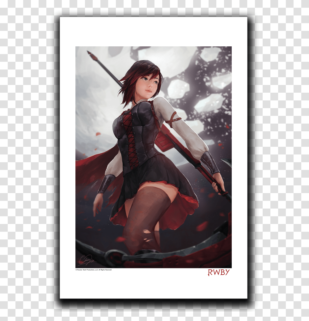 Rwby Rubyrose An Edit Of Ruby Ruby Rose In Rwby Person Comics Transparent Png Pngset Com