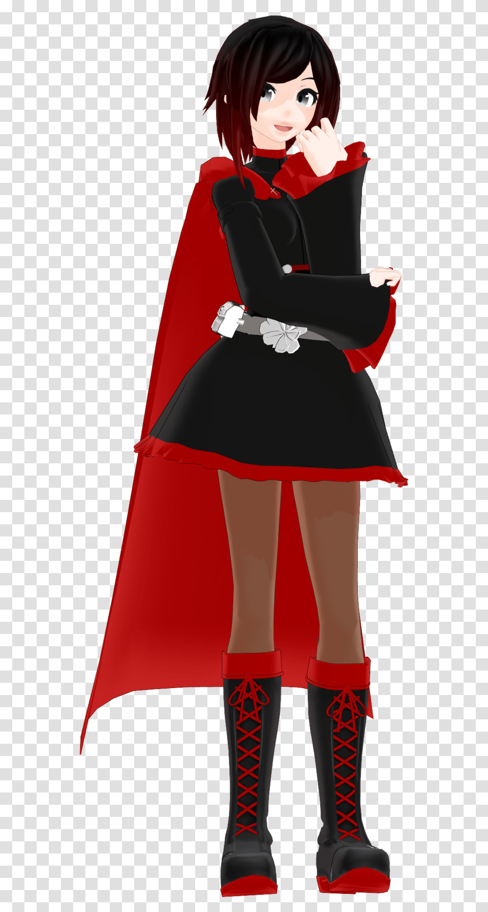 Ruby Rose Fun Comics Anime Style Rwby Chibi Ruby Rose Chibi Rwby, Person, Dress, Fashion Transparent Png