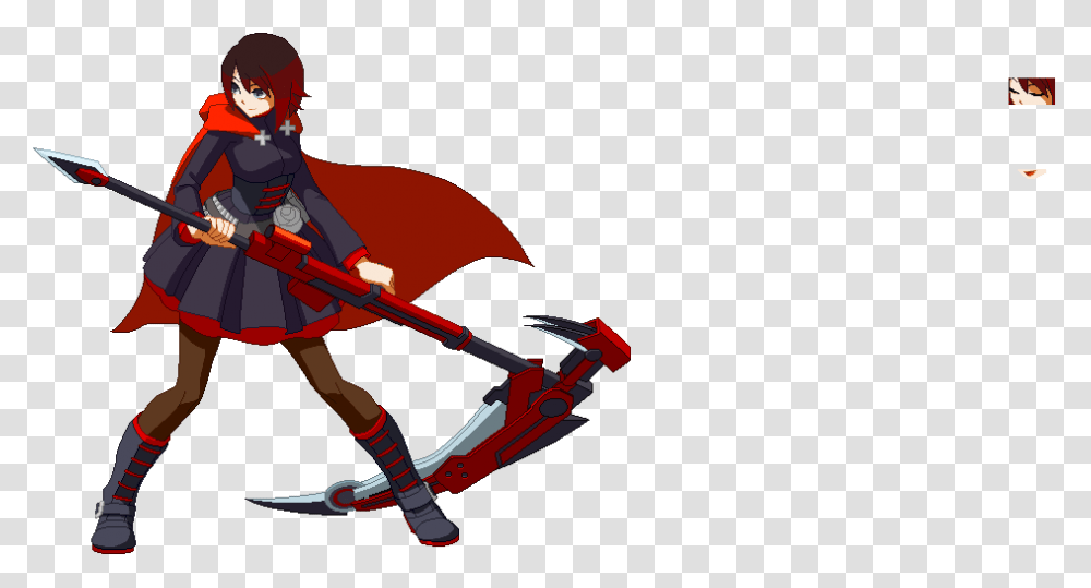 Ruby Rose Sprite, Person, Helmet, Vehicle Transparent Png