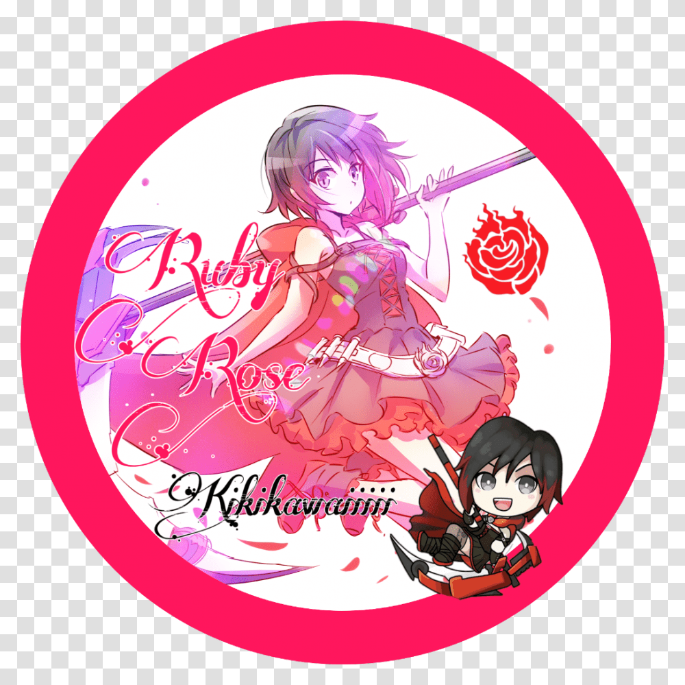 Rubyrose Rwby Rwby Ruby Roosterteeth Profilepic Ruby Rose, Label, Poster, Advertisement Transparent Png