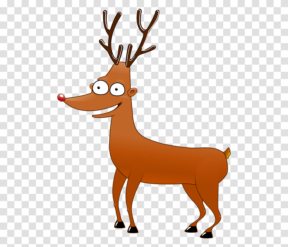 Rudolf Reindeer Clipart Reindeer, Wildlife, Mammal, Animal, Elk Transparent Png