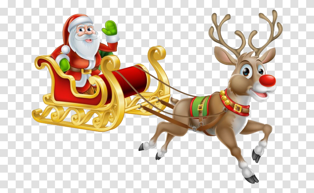 Rudolph Christmas Photo Santa Claus Reindeer Rudolph, Toy, Vehicle, Transportation, Animal Transparent Png