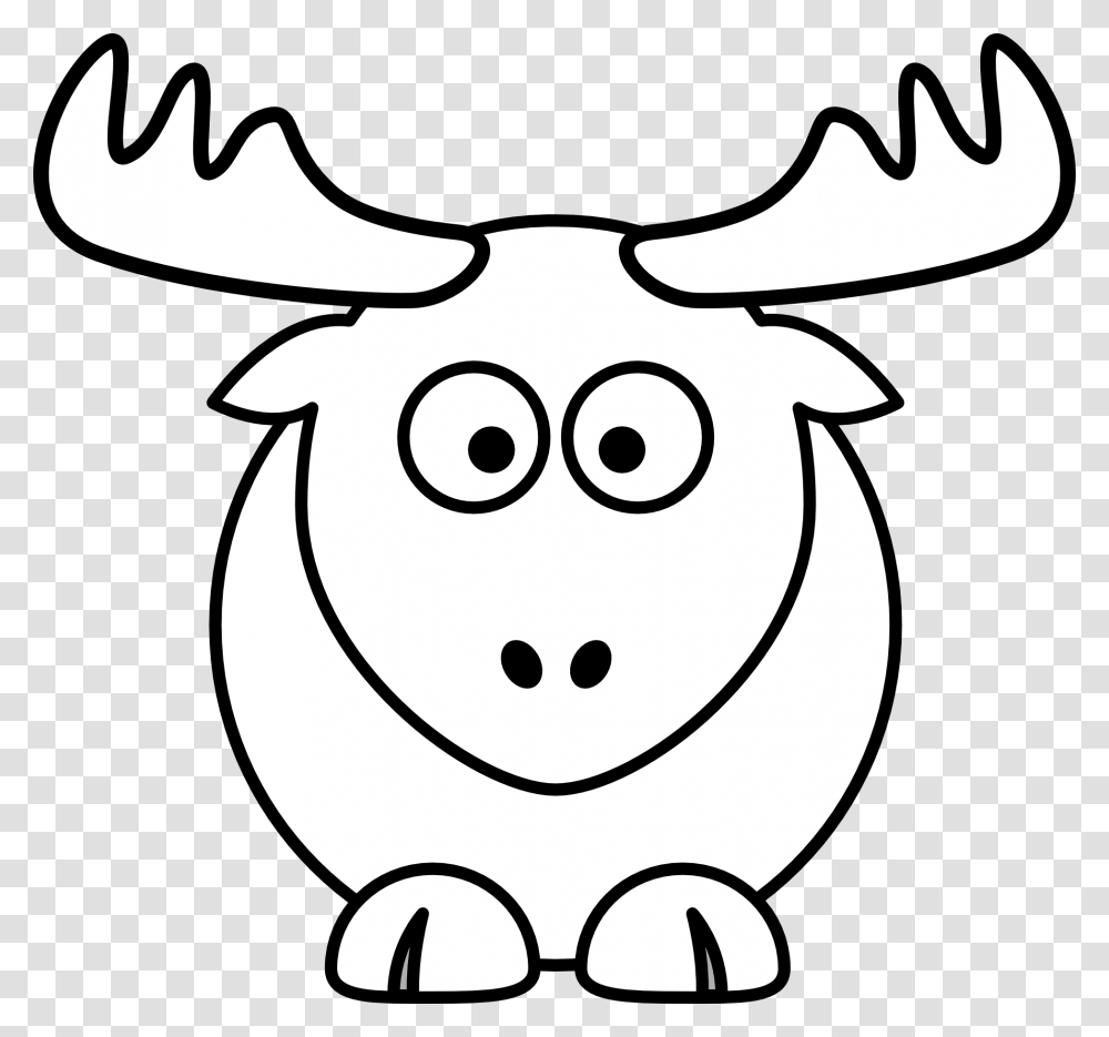 Rudolph Clip Art Black And White White Reindeer Clipart, Stencil, Wildlife, Mammal, Animal Transparent Png