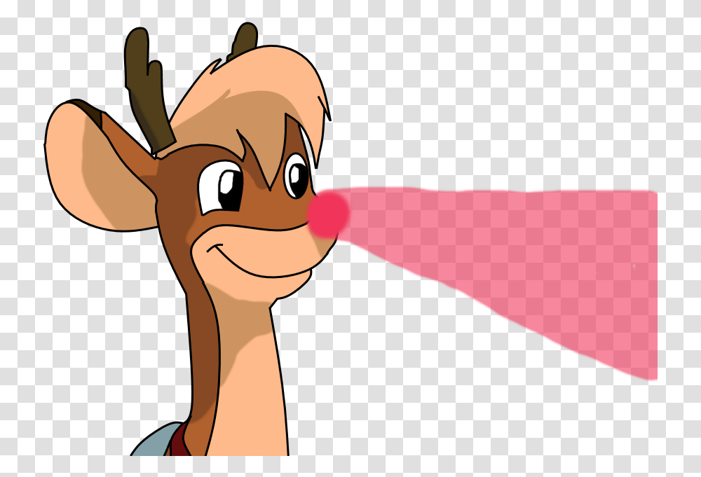 Rudolph Lighting The Way Cartoon, Arm, Person, Tool, Hand Transparent Png