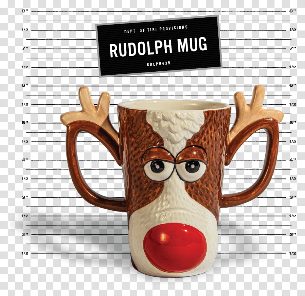 Rudolph Mug Ceramic, Coffee Cup, Stein, Jug, Glass Transparent Png