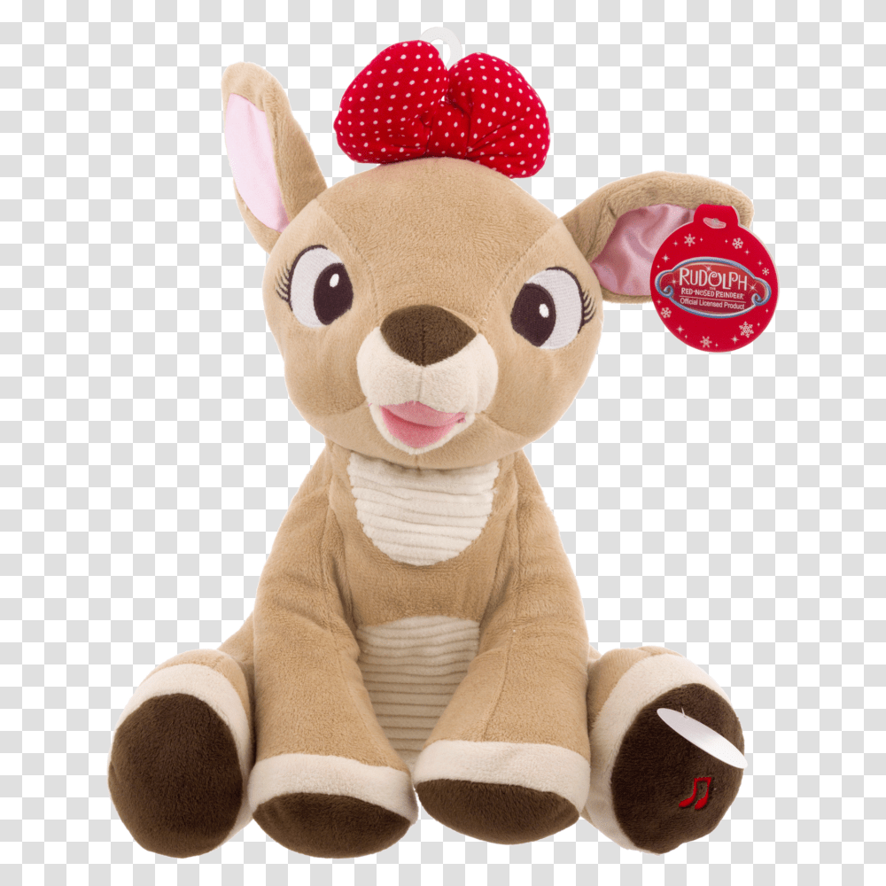 Rudolph Rudolph Rednosed Reindeer Clarice Light Up Stuffed Toy, Plush, Animal, Mammal Transparent Png