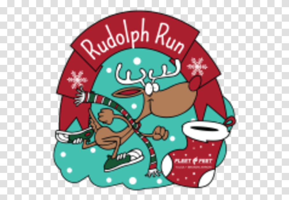 Rudolph Run Broken Arrow Ok 1 Mile 5k Running Clip Art, Symbol, Leisure Activities, Logo, Christmas Stocking Transparent Png