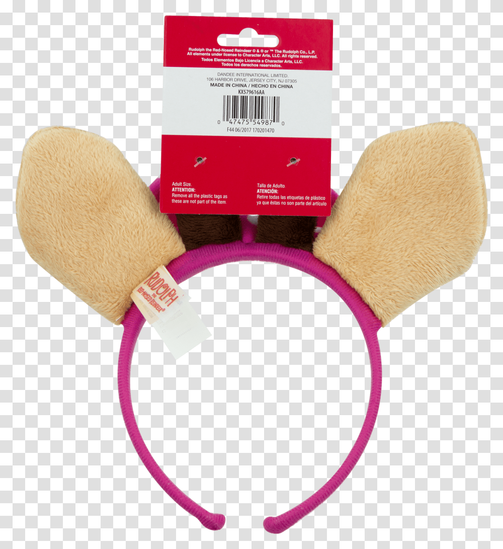 Rudolph The Red Nosed Reindeer 8 Inch Clarice Headband Soft, Clothing, Apparel, Text, Hat Transparent Png