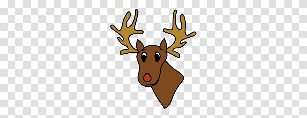 Rudolph The Red Nosed Reindeer, Antler, Elk, Wildlife, Mammal Transparent Png