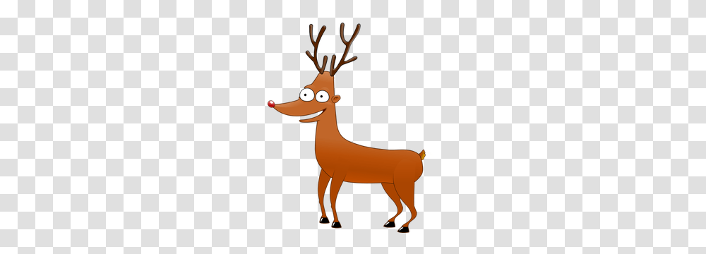 Rudolph The Red Nosed Reindeer Clipart, Wildlife, Animal, Antelope, Mammal Transparent Png