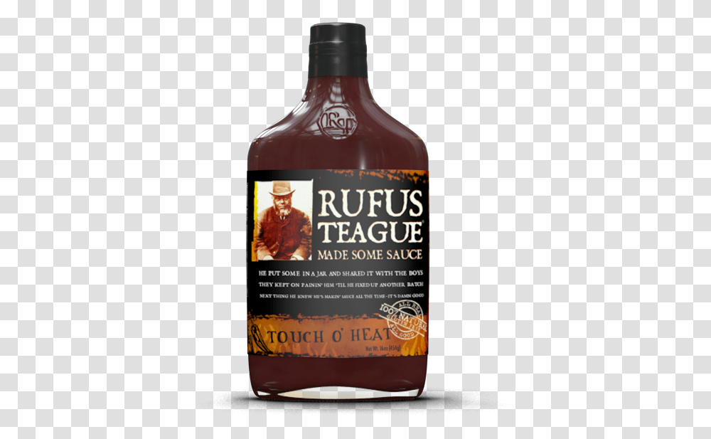 Rufus Teague Whiskey Maple Bbq Sauce, Person, Human, Liquor, Alcohol Transparent Png