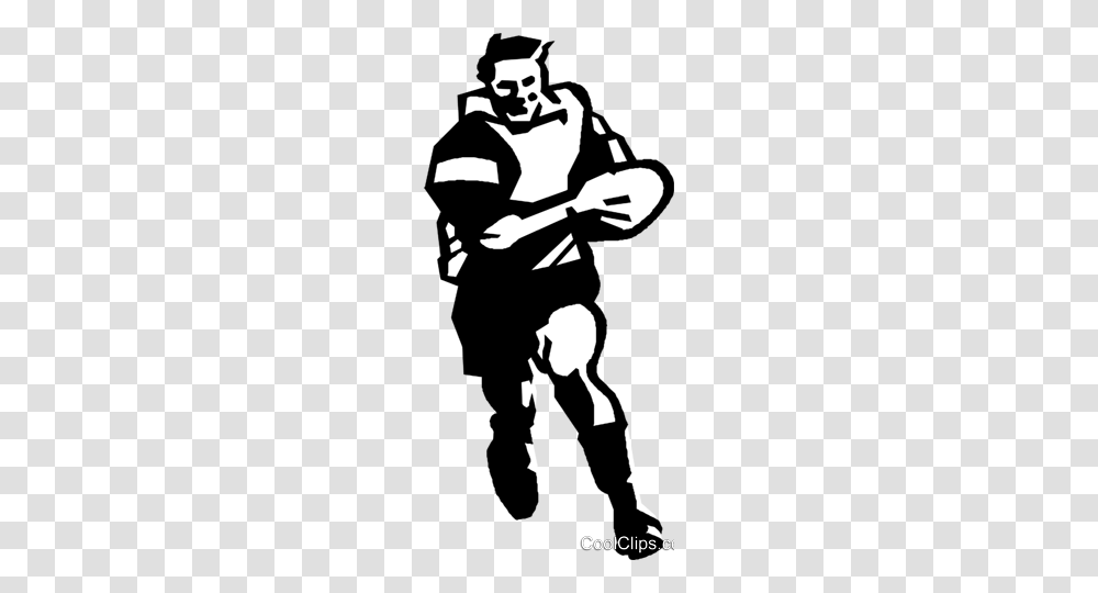 Rugby Player Royalty Free Vector Clip Art Illustration, Person, Human, Stencil, Hand Transparent Png