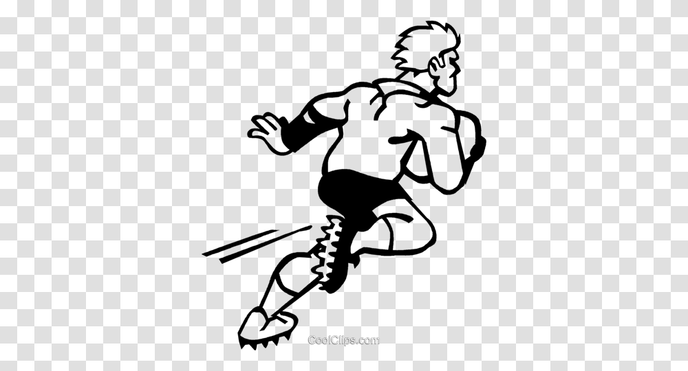 Rugby Player Royalty Free Vector Clip Art Illustration, Silhouette, Stencil, Bird, Animal Transparent Png