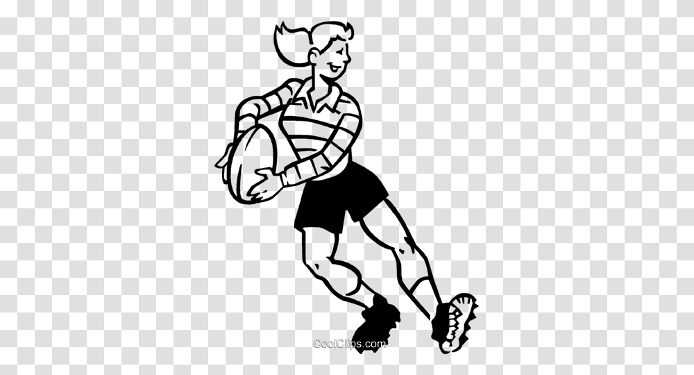 Rugby Player Royalty Free Vector Clip Art Illustration, Stencil, Silhouette, Bird, Animal Transparent Png
